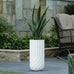 LuxenHome 22" H Concrete Tall Planter with Drainage Hole and Rubber Plug