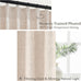 PleatedDrapes Light Filtering Primitive for Living Room, Thick Linen Semi Sheer Curtains 96 Inches Long 2 Panels Set Rustic Country Oatmeal Beige Curtains Patio Door Window Drapes Window Treatments