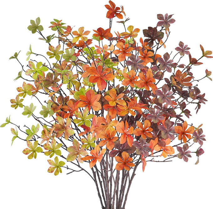6 pcs Artificial Greenery Stems, 41.3’’ Tall Fake Plants Branches Faux Greenery Ficus Twig Leaf for Home Garden Shop Office Desk Decoration