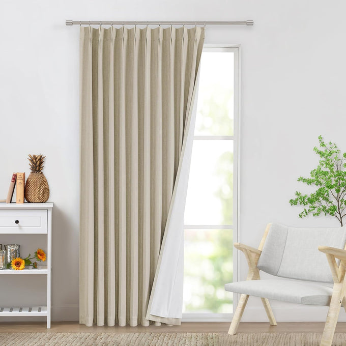WEST LAKE Pink Bailey Pinch Pleated Full Blackout Window Curtain Panels 95 Inches Length,Modern Textured Drapes for Girls Room,Farmhouse Window Treatment for Bedroom,40" Wx95 Lx2