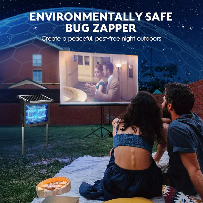 Solar Bug Zapper Outdoor, Mosquito Zapper 4500V Cordless Waterproof