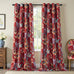 MYSKY HOME Floral 95% Blackout Curtains 108 inches Length 2 Panels Set Black Out Thermal Insulated Privacy Protect Vintage Spring Window Treatment Grommet Top for Living Room, 2 Pcs, Terracotta