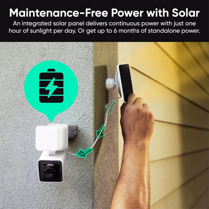 WYZE Solar Cam Pan, 2K Security Cameras Wireless Outdoor, Battery Powered