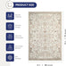 Abani Oriental & Vintage Area Rug - 4'x6' Cream Rectangle Rug for Living Room & Bedroom - Alara Vintage Collection