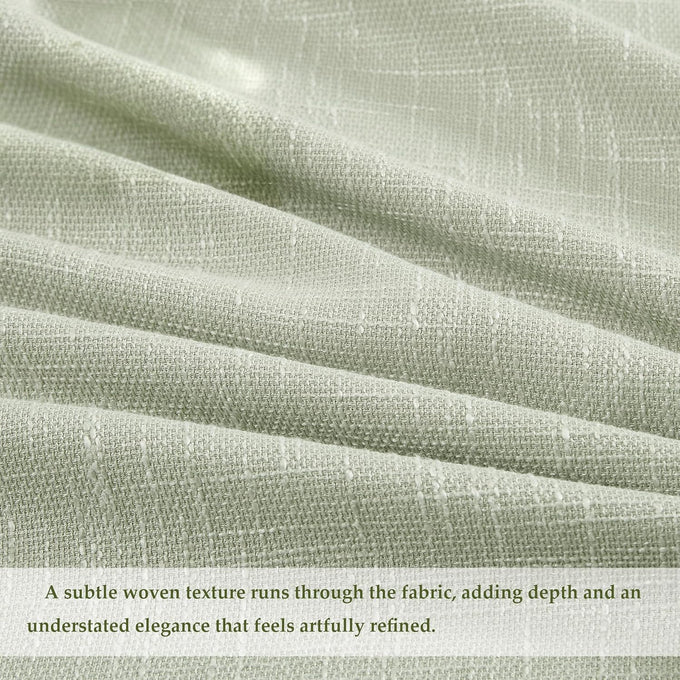 WEST LAKE Soft Green Pinch Pleated Light Filtering Curtains 90 Inches Long