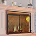Fire Beauty Wrought Iron Fireplace Screen Magnetic Door Spark Guard Black