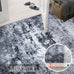 8x10 Area Rug Living Room: Modern Washable Indoor Carpet Black