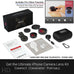 Xenvo Pro Lens Kit for iPhone and Android, Macro and Wide Angle Lens with LED Light and Travel Case Black