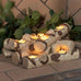 Plow & Hearth Faux Birch Fireplace Candle Holder, Resin Log Insert for Fireplace Decor, Holds 8 Fireplace Candles for Inside Fireplace, Cozy Living Room Fireplace Decorations