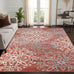 SUPERIOR Indoor Area Rug, Modern Floral Design, 5'x8', Beige-Brown
