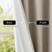ChrisDowa Linen Drapes for Bedroom & Living Room 100% Blackout Curtains 96"