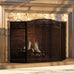 Fire Beauty 3 Panel Wrought Iron Fireplace Screen, Black Spark Guard