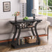 Wood Console Table, 3-Tier Accent Sofa Table (Black)
