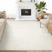 Abani Cream Area Rug for Living Room, Bedroom - Pebble Pattern - 4 x 6 - Durable & Easy to Clean