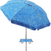 Jihfmo 7ft Cream/White Boho Fringe Beach Umbrella, 8mm Ribs, Sand Anchor