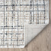 Abani Grey Area Rug for Living Room, Bedroom - Crosshatch Pattern- 4' x 6' -Durable & Easy to Clean