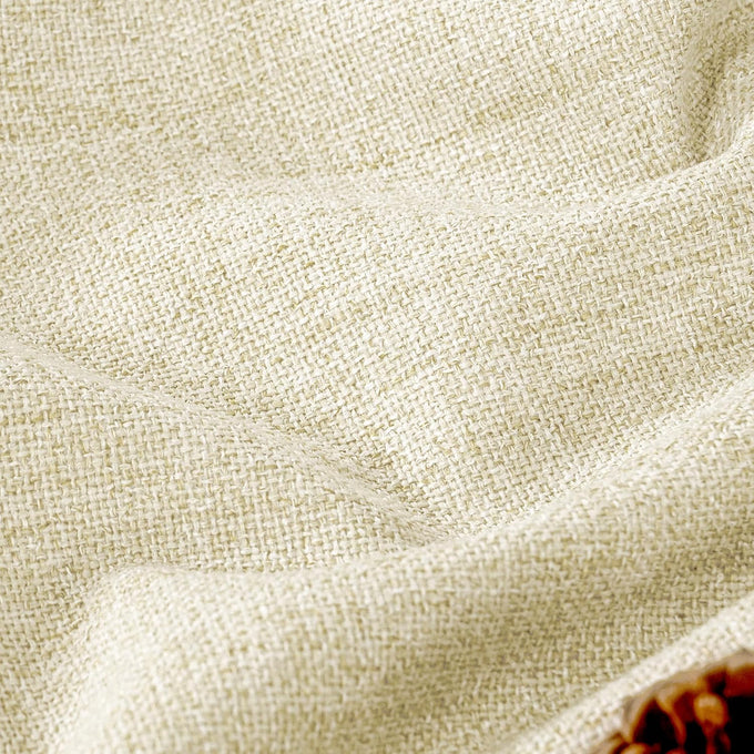 Lajode Cream Linen Blackout Curtains 84 Inch Long Each 60 Wide 2 Panels