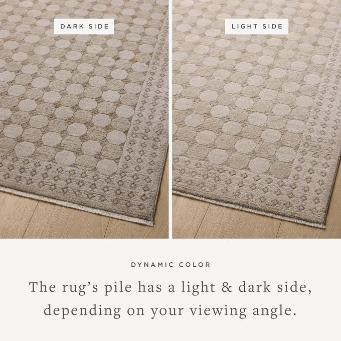 Loloi Amber Lewis Cali Collection CIL-01 Taupe/Natural 3'-6" x 5'-6", .25" Pile Height, Accent Rug