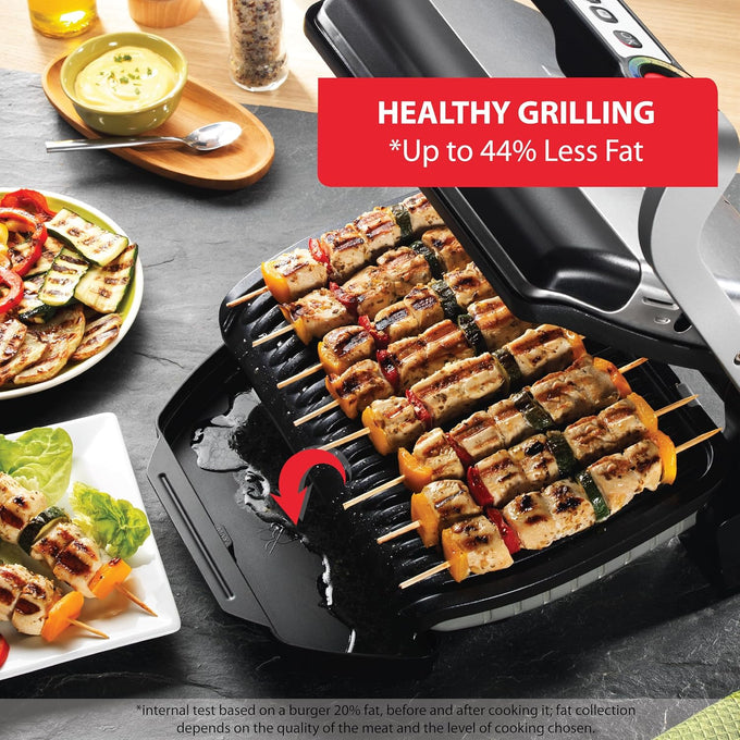 T-Fal OptiGrill Indoor Panini Press Grill with 6 Cooking Programs