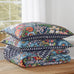 Levtex Home - Night Garden Quilt Set - King Quilt and Two King Shams - Bold Floral - Navy Red Pink Green Ochre White - Quilt (106x92in.) and Shams (20x36in.) - Reversible - Cotton