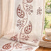jinchan Linen Curtains 96 Inch Terracotta Floral Drapes Back Tab 2 Panels