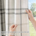 DriftAway 100% Blackout Plaid Linen Chenille Curtains 90 Inches Black