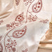 jinchan Linen Curtains 96 Inch Terracotta Floral Drapes Back Tab 2 Panels