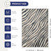 Abani Terra Area Rug for Living Room, Bedroom - Zebra Pattern - Black Cream - 8' x 10' - Durable & Easy to Clean