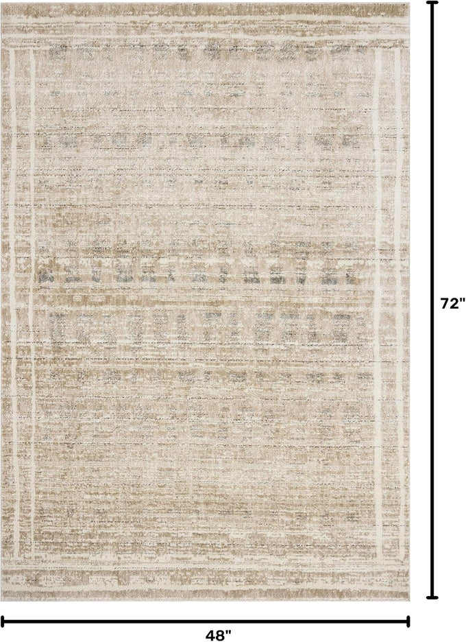 Loloi Jeremiah Brent Bleecker Khaki/Natural 4'-0" x 6'-0" Accent Rug