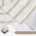 DriftAway 100% Blackout Farmhouse Linen Chenille Stripe Drapes Camel Beige