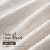 MIULEE 4 Panels Set Pinch Pleated Linen Curtains 96 Inch Long Natural