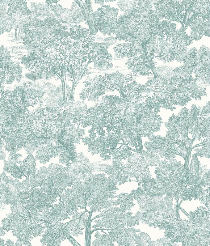Chesapeake Black Spinney Toile Wallpaper, Prepasted, Washable, Strippable, 20.5 in x 33 ft
