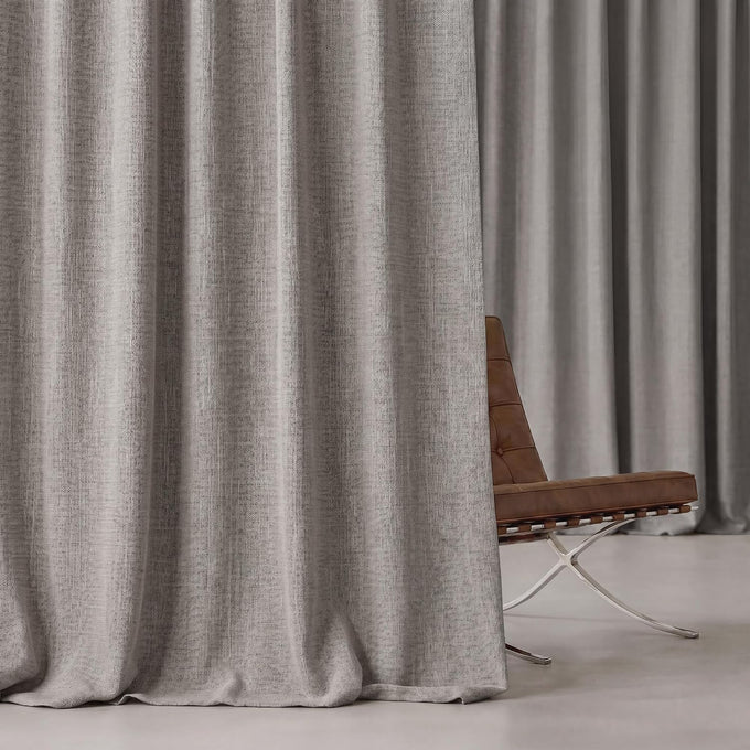 NICETOWN PRO 40x108 Natural 100% Full Blackout Faux Linen Curtains, Set of 2 Panels, 6cm High Temperature Pleated Back Tab Drapes for Living Room, Thermal Insulated Window Treatments, Elegant Style
