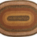 VHC Brands Kettle Grove Primitive Jute Black Striped Accent Rug Rectangle w/Floor Pad 24"x36"