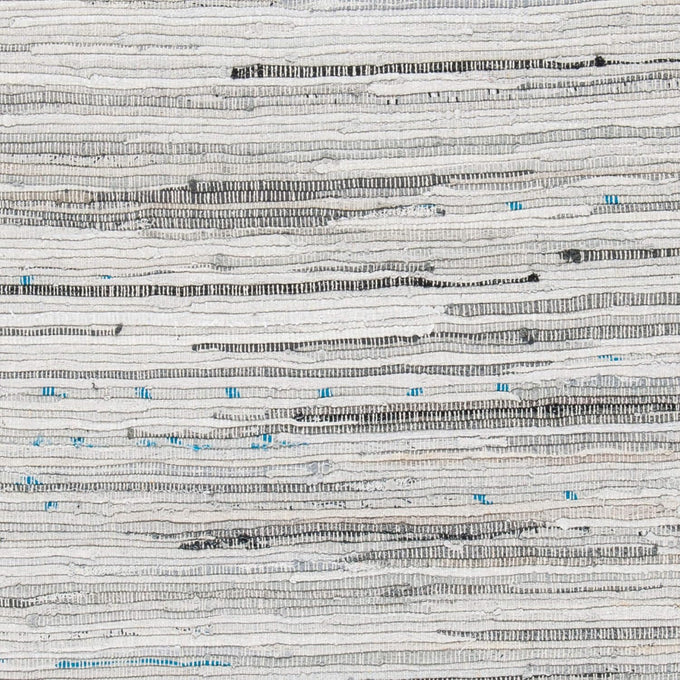 SAFAVIEH Rag Rug Collection Area Rug - 6' x 9', Grey, Handmade Boho Stripe Cotton, Ideal for High Traffic Areas in Living Room, Bedroom (RAR121A)