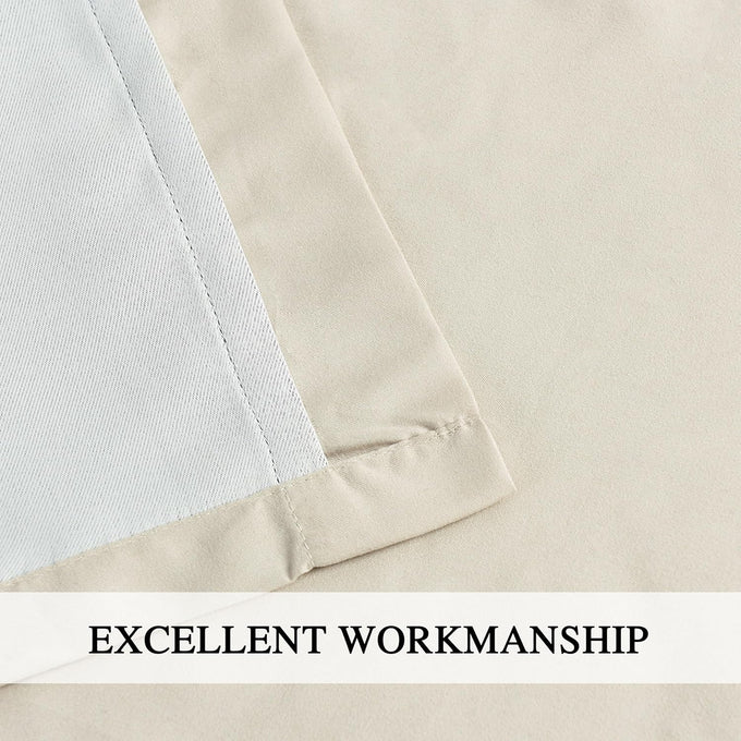 Homechoice Decor Camel Blackout Window Curtains, 52" W x 96" L x 2 Panels