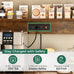 SUPERJARE Bakers Rack with Power Outlet, 35.4 Inches Coffee Bar with Basket