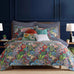 Levtex Home - Night Garden Quilt Set - King Quilt and Two King Shams - Bold Floral - Navy Red Pink Green Ochre White - Quilt (106x92in.) and Shams (20x36in.) - Reversible - Cotton
