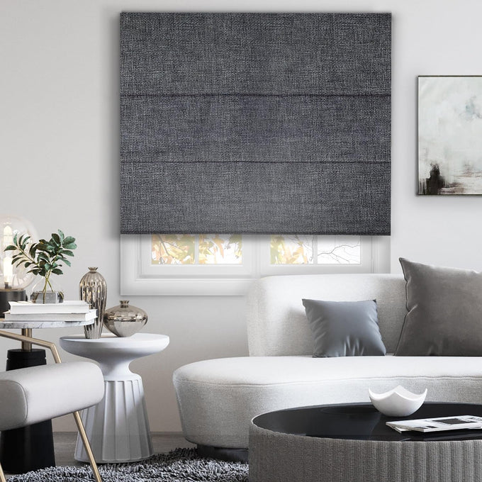 Chicology Cordless Roman Window Shade, Belgian Flax, 34"W x 64"H