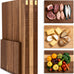 Book Cutting Board Set with Wooden Stand for Home Cooks