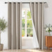 ChrisDowa Linen Drapes for Bedroom & Living Room 100% Blackout Curtains 96"