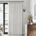 PleatedDrapes Light Filtering Primitive for Living Room, Thick Linen Semi Sheer Curtains 96 Inches Long 2 Panels Set Rustic Country Oatmeal Beige Curtains Patio Door Window Drapes Window Treatments