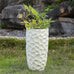 LuxenHome 22" H Concrete Tall Planter with Drainage Hole and Rubber Plug