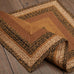 VHC Brands Kettle Grove Primitive Jute Black Striped Accent Rug Rectangle w/Floor Pad 24"x36"