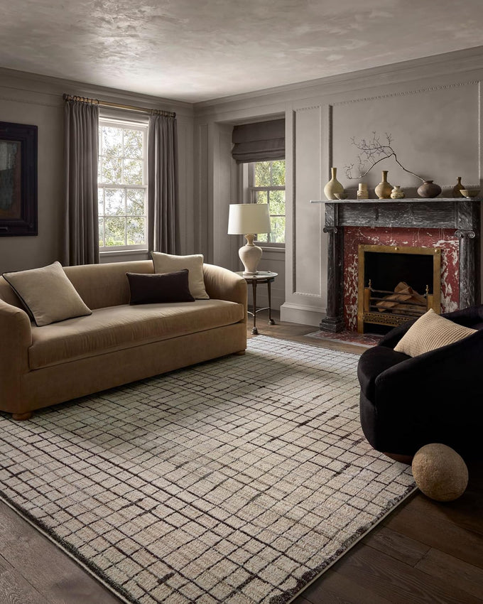 Loloi Jeremiah Brent Bleecker Khaki/Natural 4'-0" x 6'-0" Accent Rug