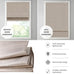 Madison Park Roman Shade, Room Darkening Blind Cordless, 23x64 Sheen Taupe
