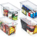 ClearSpace Plastic Storage Bins with Lids for Pantry & Fridge, 8 Pack