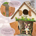 Meadow & Oak Fairy Garden House Kit - Complete with Fairy Garden Accessories, Butterly Seat, Bird Bath, Stepping Stones, Magnetic Door Closure for Indoor/Outdoor Fairy House