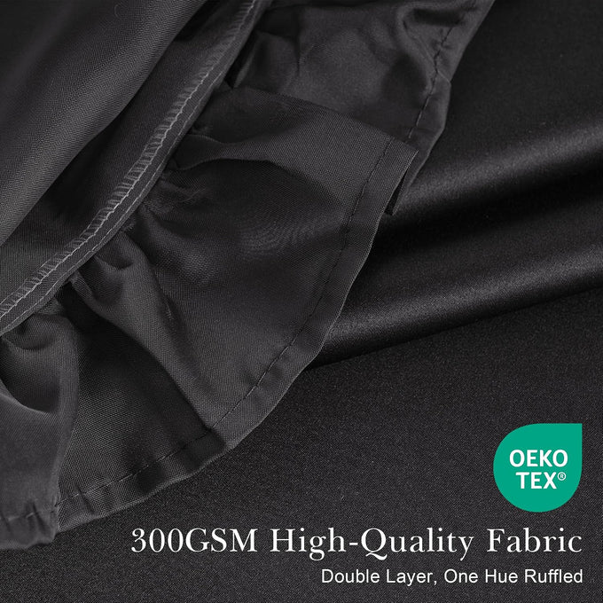 PONY DANCE 100% Blackout Black Curtains for Bedroom, W 52 x L96, 2 Panels