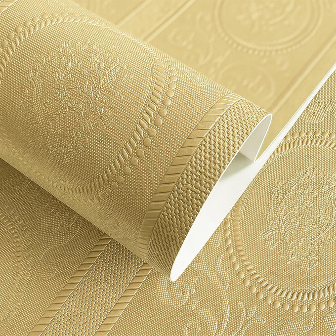 JiffDiff Black 3D Embossed Textured Peel Stick Wallpaper 17.3"x1200"